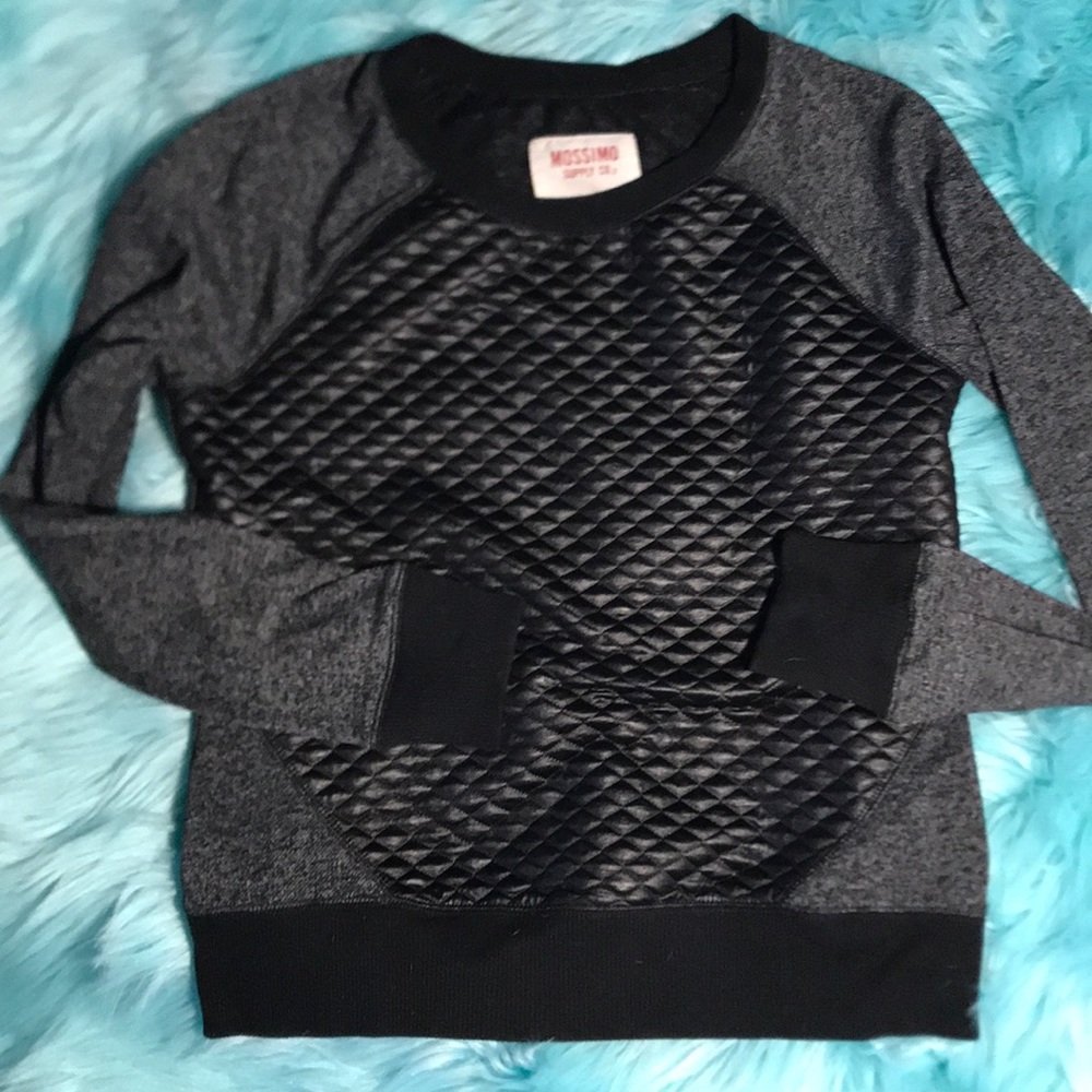 Faux leather M sweatshirt